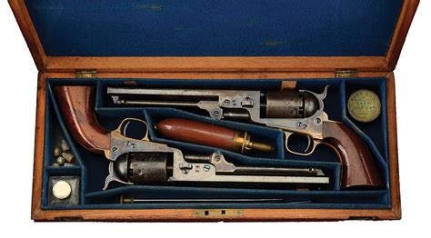 lot detail a stunning cased pair of colt 1851 navy percussion revolvers