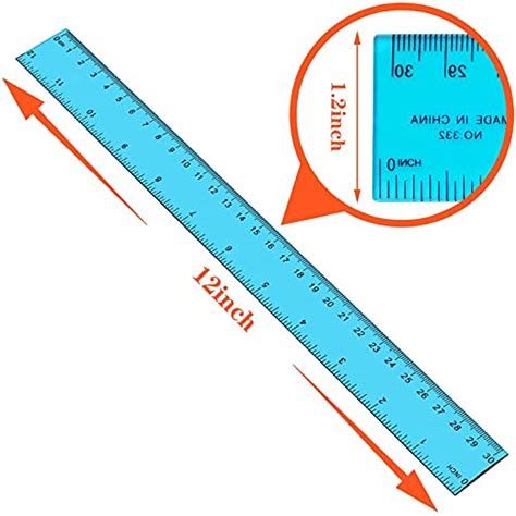Plastic Straight Rulers Ruler 12 Inch Rulers For Kids Office