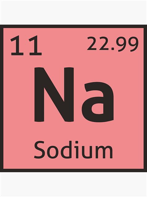 The Periodic Table Sodium Sticker For Sale By Destinysagent Redbubble