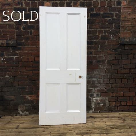 sold victorian edwardian 4 panel door with original lock and key glasgow salvage