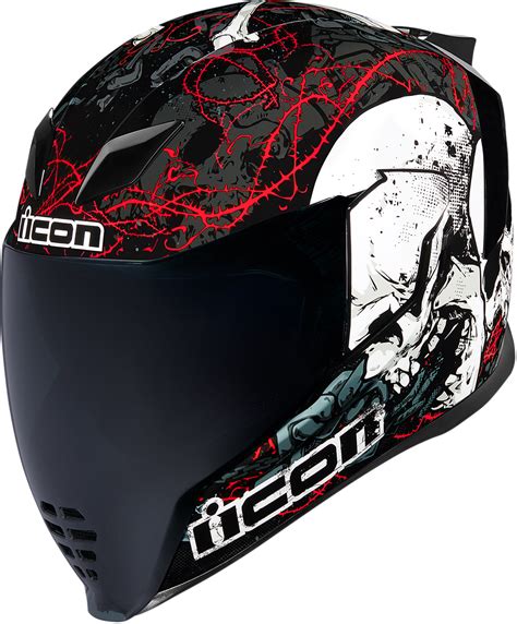 Icon Airflite Black Skull Unisex Fullface Motorcycle Riding Street