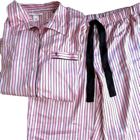 Victoria’s Secret Intimates And Sleepwear Victorias Secret Pink Striped Pajama Set M Shirt