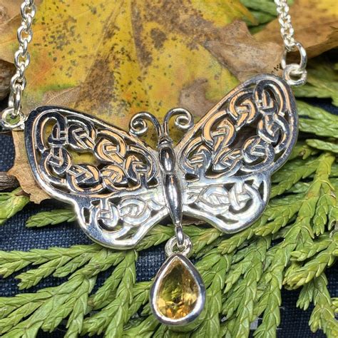 Celtic Butterfly Necklet Celtic Crystal Design Jewelry
