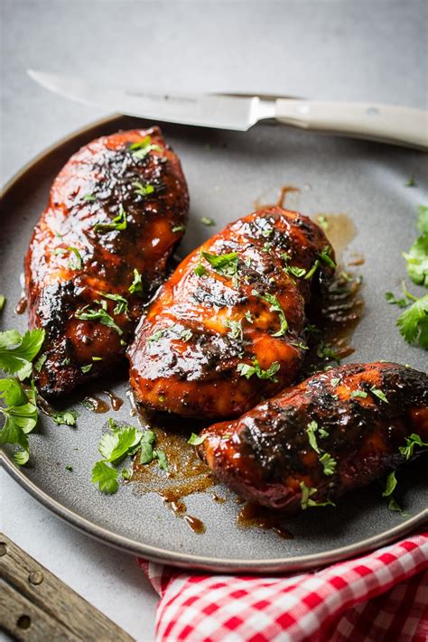 Check internal temperature, chicken is done at 165℉, but there is enough fat that they will stay moist. Our Favorite BBQ Chicken Recipe (So Easy!) - Oh Sweet Basil