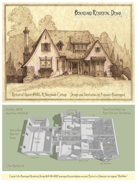 Portraitplan Of House 345c A Storybook Cottage By Built4ever