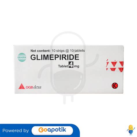 GLIMEPIRIDE OGB DEXA MEDICA MG BOX TABLET Kegunaan Efek Samping Dosis Dan Aturan Pakai