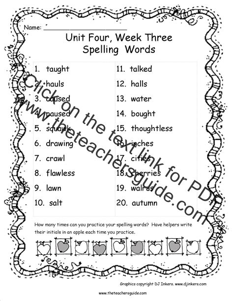 You can also play games with your spelling bee words and take tests as well. Wonders Third Grade Unit Four Week Three Printouts