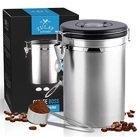 Coffee Boss Coffee Canister Large Stainless Steel Coffee Bean Storage
