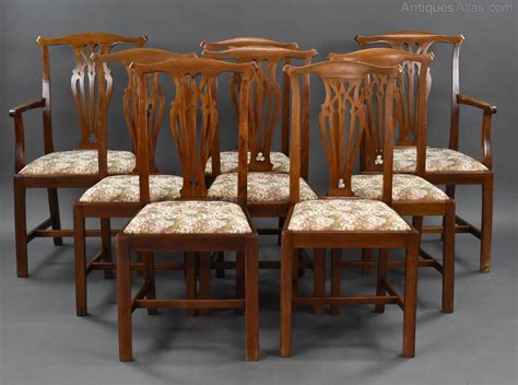 Set Of 8 Antique Mahogany Dining Chairs Antiques Atlas