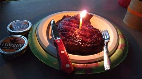 Grilling And Chilling Birthday Steak Food Free Coffee Cowboy Coffee Chew