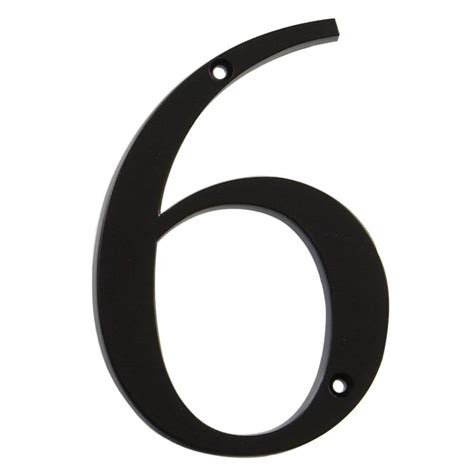 Hillman 4 Inch Black House Number 6 1pc The Home Depot Canada