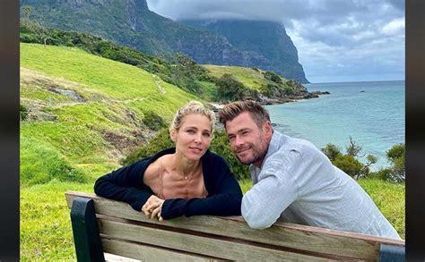 Chris Hemsworth Vacation Pics From Posing Alongside Wife Elsa Pataky