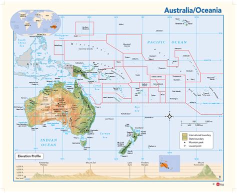 Australia Physical Wall Map By Geonova Continent Maps Mapsales