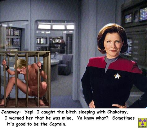 Post Borg Fakes Jeri Ryan Kate Mulgrew Kathryn Janeway Radman Seven Of Nine Star Trek Star