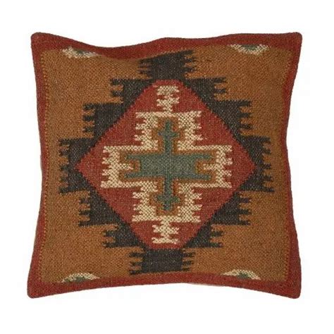 Multicolor Kilim Wool Jute Cushion Case For Home Size 18x18 Inch At Rs 400piece In Jaipur