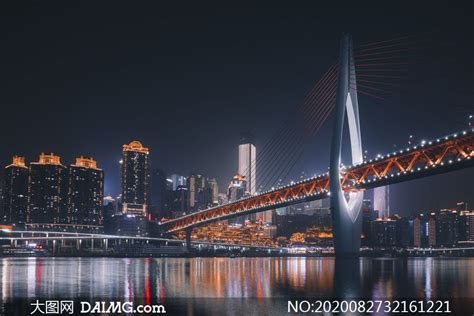 重庆千厮门嘉陵江大桥夜景摄影图片大图网图片素材