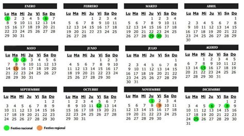 Foto Calendario Laboral De La Comunidad De Madrid De 2018 Periodic