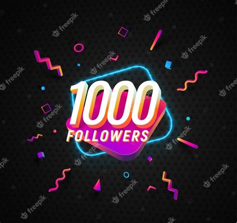 Premium Vector One Thousand Followers Celebration In Social Media
