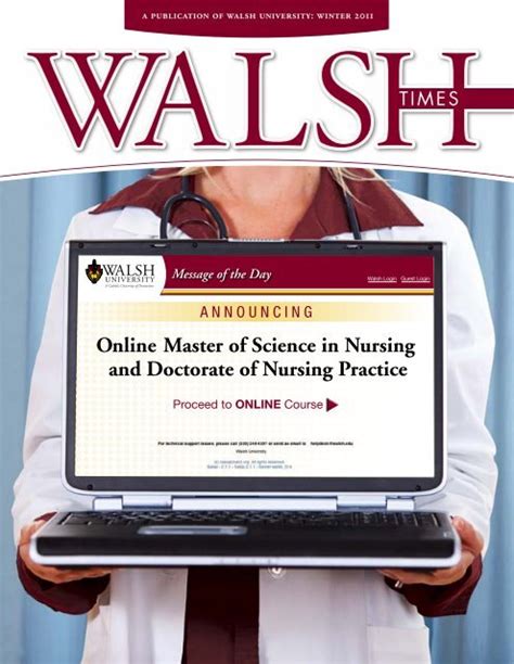 Online Master Of Science In Nursing And Doctorate Walsh University