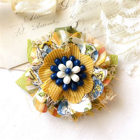 Fabric Flower Pins And Brooches Spring Floral Accessories Etsy In