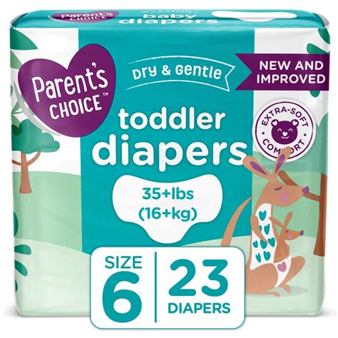 Parents Choice Dry And Gentle Toddler Diapers Size 6 23 Count