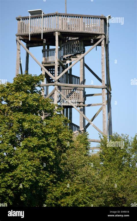 Wooden Observation Tower Stock Photo Alamy