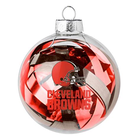 Cleveland Browns Large Tinsel Ball Ornament