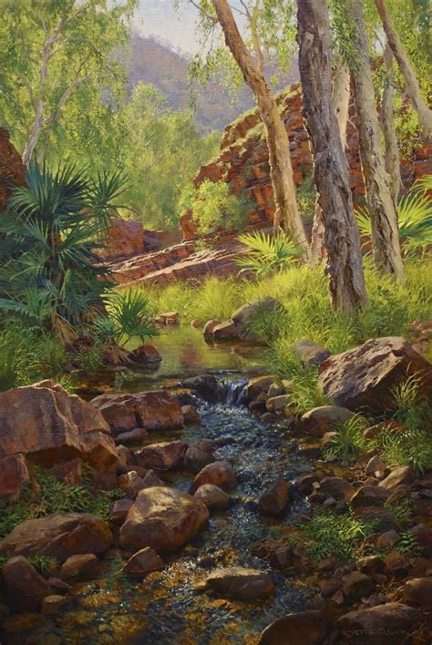 Oil Painting Of Amelia Gorge The Kimberley Australia By Andrew Tischler Contemporary