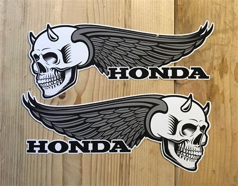 Winged Skull Custom Honda Decal Set