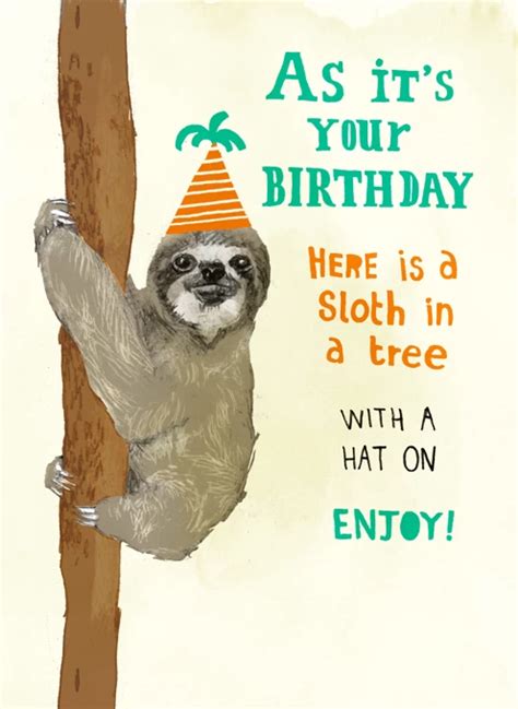 Birthday Sloth By Pencilface Studio Cardly