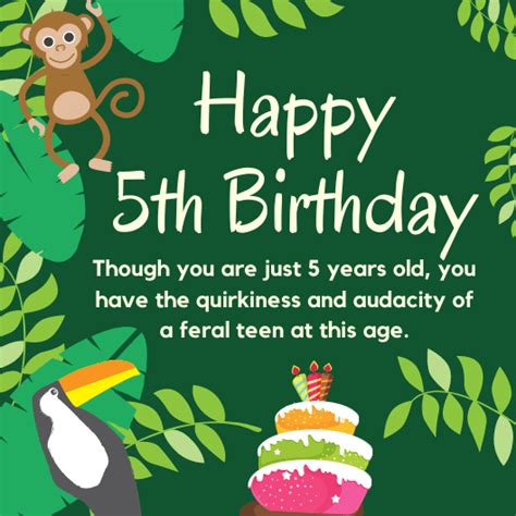 Cute Happy 5th Birthday Wishes Birthday Messages For 5 Years Old