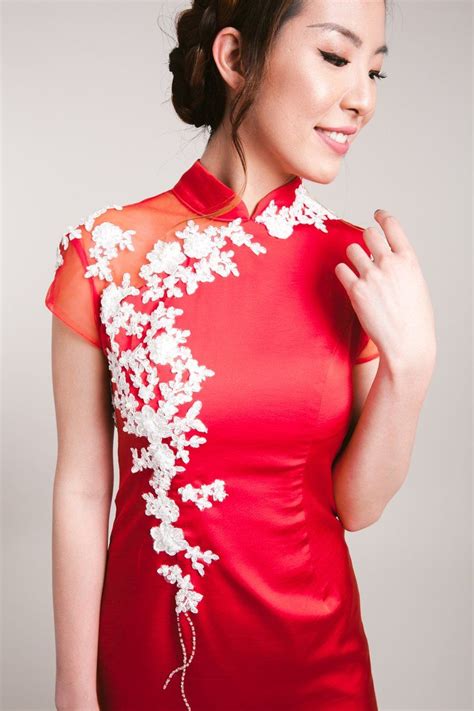 Custom Modern Silk Cheongsam Red Cheongsam Dress Custom Etsy
