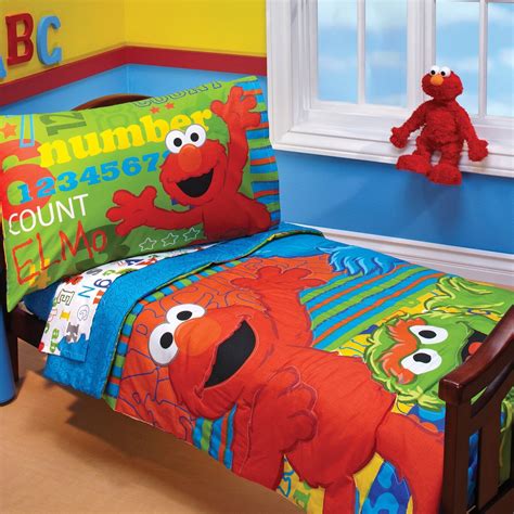 The disney puppy dog tales puppy pal fun 4 piece toddler bed set includes a blanket, standard size pillow case, flat top and fitted bottom sheet. Sesame Street ABC 123 4 Piece Toddler Bedding Set ...