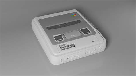 Super Nintendo Entertainment System Snes Pal 3d Model Cgtrader