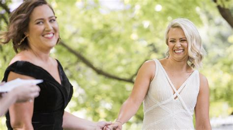 Lesbian Couples Become The First To Wed Under New Same Sex Marriage Laws The Australian