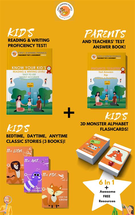 TEST BOOK ANSWER BOOK 3D FLASHCARDS 3 STORY BOOKS More FREE Stuff! - UP