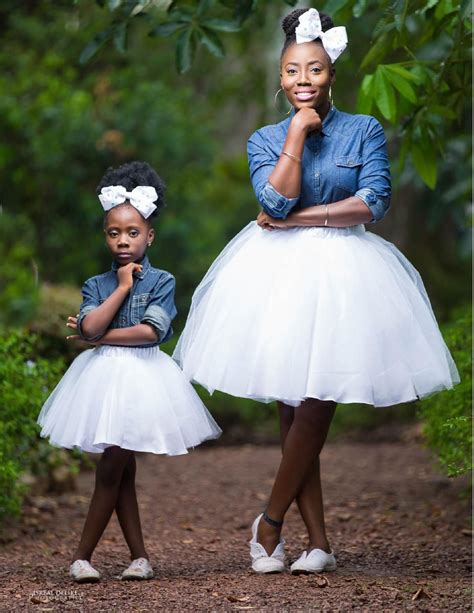 black mother daughter photoshoot outfit ideas mothersa