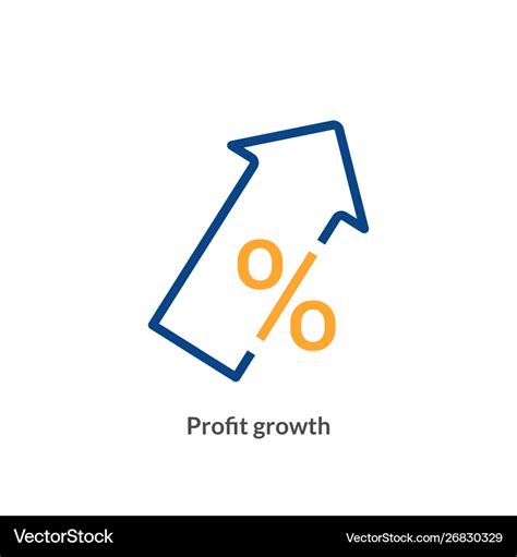 Profit Growth Icon Chart Arrow Up Success Vector Image