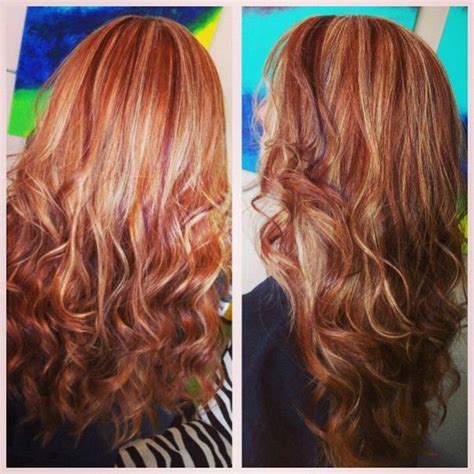 Red And Gold Hair With Images Hair Highlights Hair Highlights And Lowlights Red Hair Color