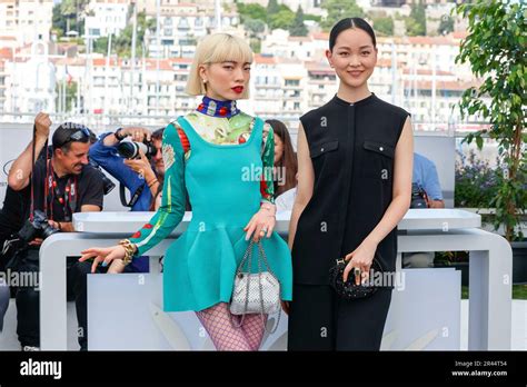 Cannes France 26th May 2023 Aoi Yamada And Arisa Nakano Pose At The Perfect Days Photocall