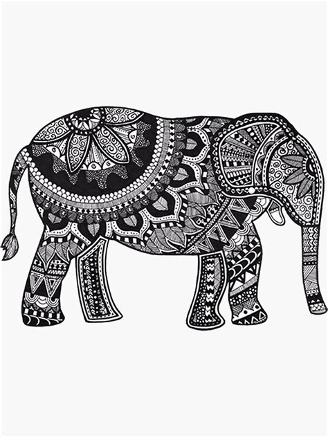 Mandala Elephant Sticker By Daniellacurcio Redbubble