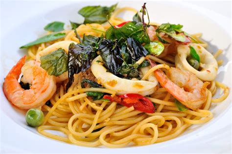 Thai Seafood Pasta Stock Image Image Of Pasta Asian 22274705