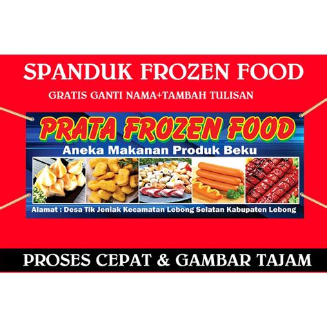 Contoh Spanduk Makanan Ringan Banner Frozen Food Sexiz Pix