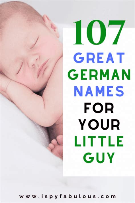 107 Great German Boy Names For Your Little Gentleman I Spy Fabulous
