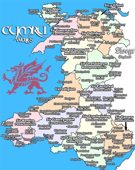Wales In Welsh Wales Wales Map Welsh Sayings