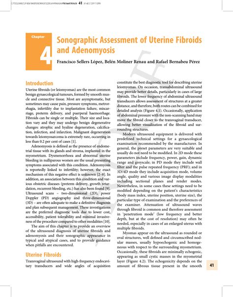 Pdf Sonographic Assessment Of Uterine Fibroids And Adenomyosis
