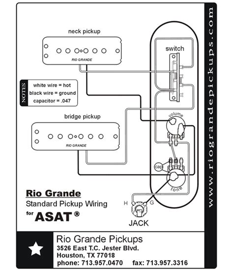 Car electrical wiring diagrams pdf. Typical 2-Pup configuration with common switch. Rio Grande Electric Guitar Pickups - Pickup ...