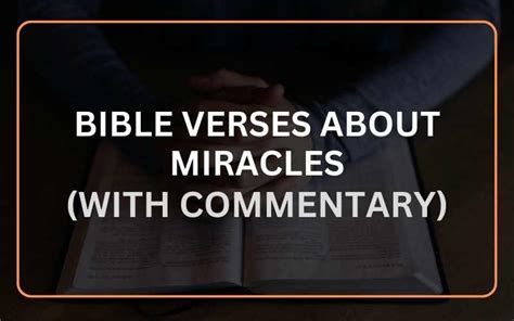 Top 20 Bible Verses About Miracles With Commentary Scripture Savvy