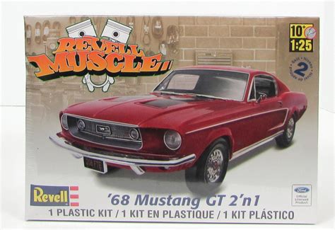 1968 Ford Mustang Gt Revell Muscle 85 4215 125 Plastic Car Model Kit