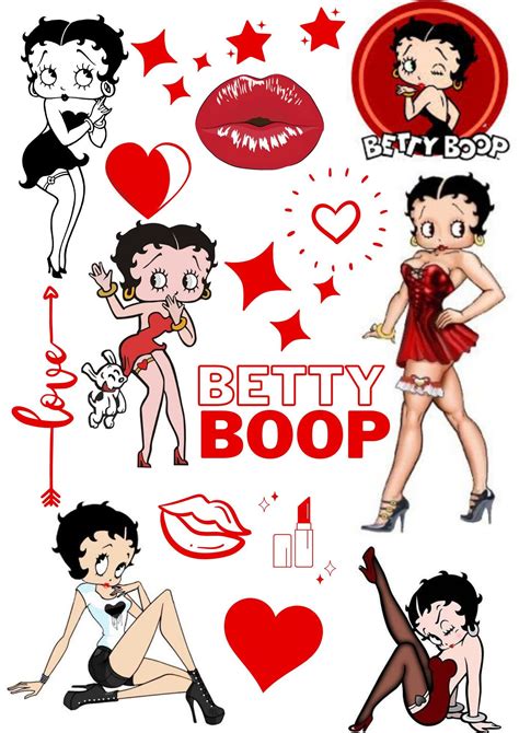 Betty Boop Instant Download Printable Stickers By Kaleserbia On Etsy In